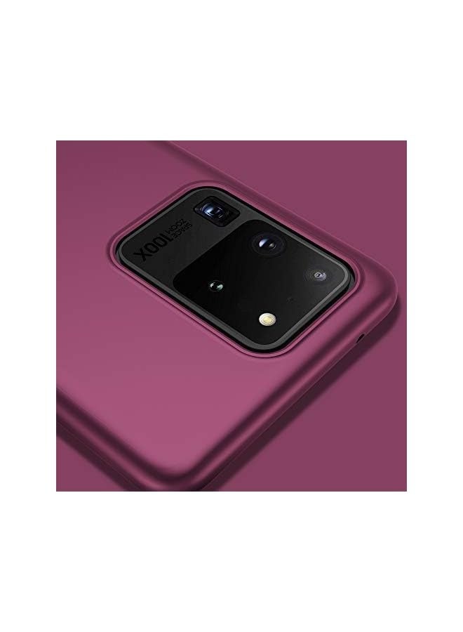 إكس ليفيل حافظة Galaxy S20 Ultra (5G)، حافظة هاتف محمولة ناعمة من مادة TPU رفيعة للغاية S20 Ultra، حافظة هاتف مطلية بطبقة نهائية غير لامعة متوافقة مع Galaxy S20 Ultra/S20 Ultra 5G - النبيذ الأحمر - Image 5