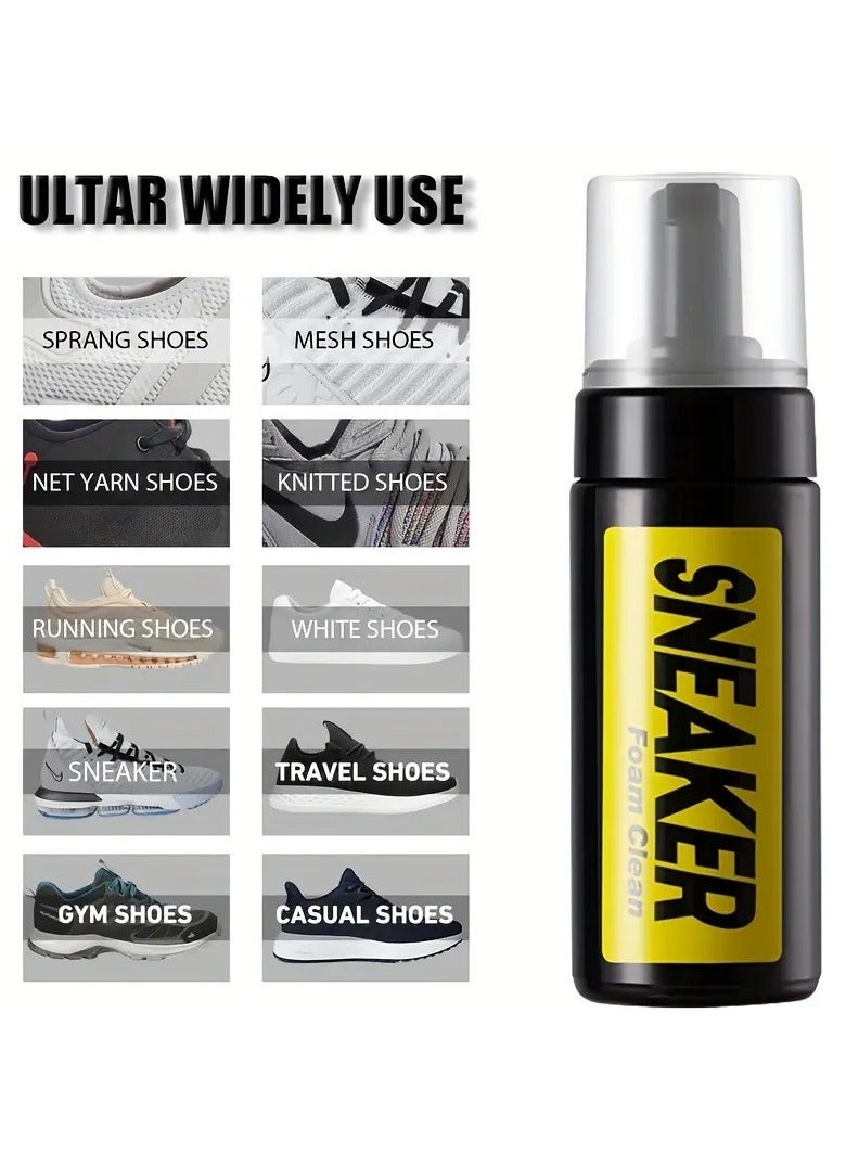 Shoe & Sneaker Cleaner Kit – Deep Cleaning Foam, Dual Brushes (Soft & Stiff), Microfiber Towel – Ultimate Shoe Care Set for Sneakers, Leather, Suede, Nubuck, Trainers & Casual Shoes – Men & Women  - Image 3