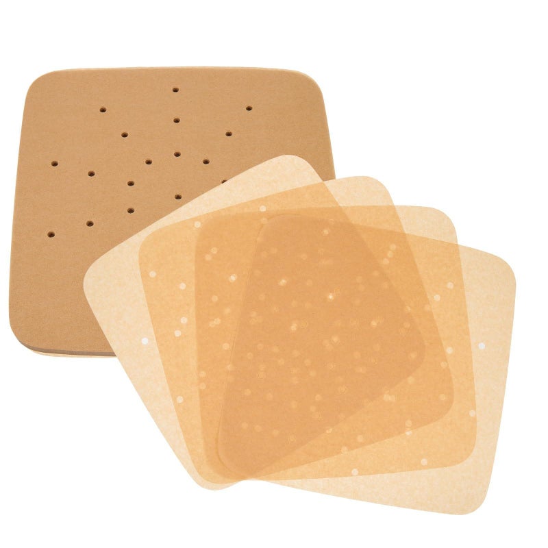 Unbleached 9.5 Inch Air Fryer Paper Liners 200pcs Oil Absorbing for Baking and Barbecue - Image 2