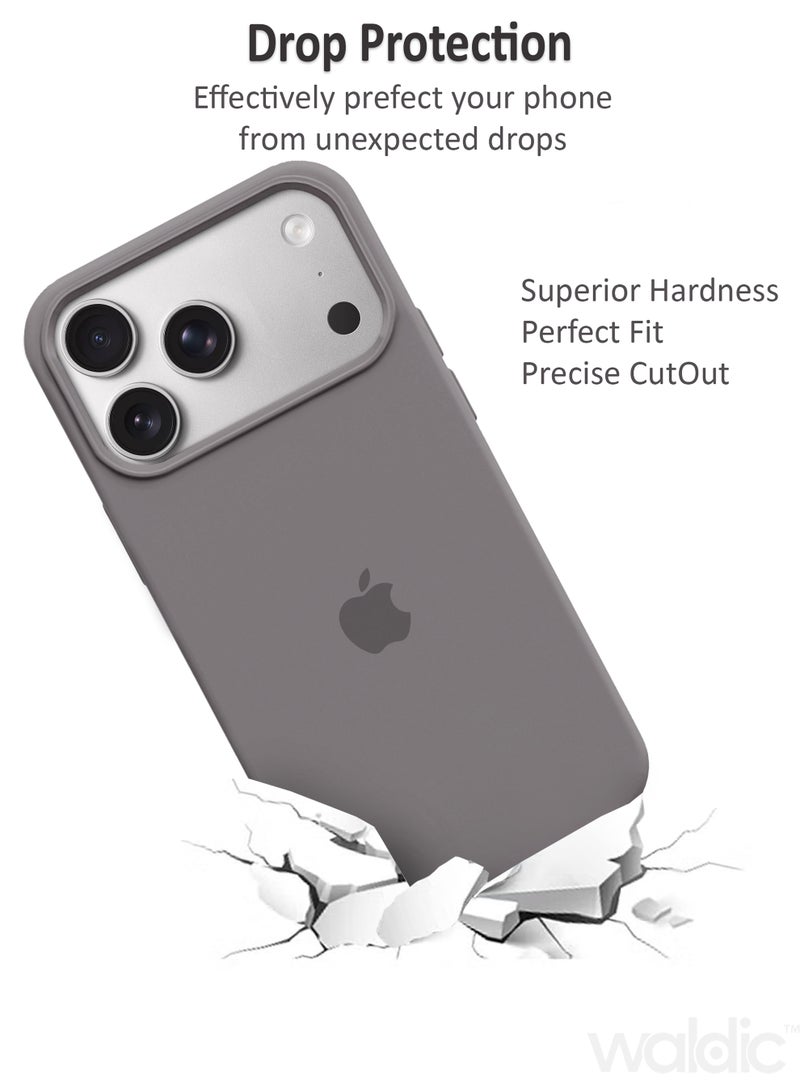 Waldic Apple iPhone 17 Pro Premium Case | Premium Silicone Case Cover Designed for Apple iPhone 17 Pro | Apple iPhone 17 Pro Case Camera and Drop Protection Thin Protective Back Cover Case for Apple iPhone 17 Pro - Stone - Image 3