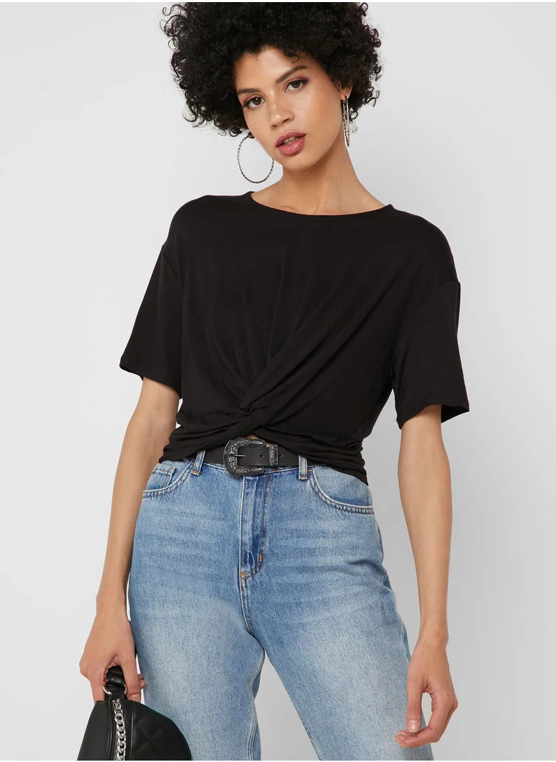 FOREVER 21 Front Twisted T-Shirt