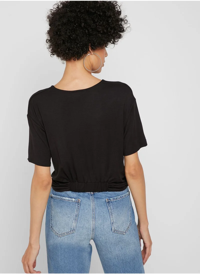 FOREVER 21 Front Twisted T-Shirt