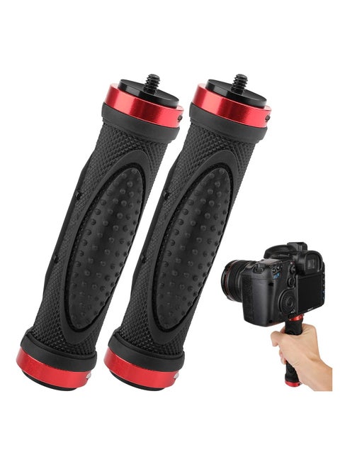 Camera Handle Grip Mount, Camera Stabilizer, DSLR Top Handheld Grip with 1/4'' Male Screw for Digital Video Camera Camcorder Action Camera LED Video Light Smartphone (2Pack)