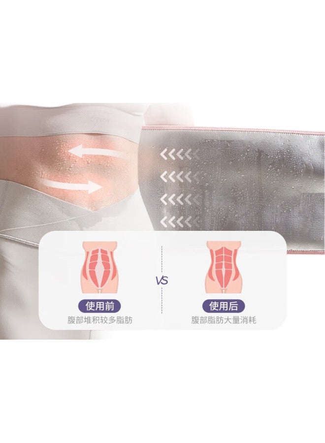 YOTTOY Sweat-Inducing Waist Trainer For Women, Fitness Waist Support Belt, Exercise Training Abdominal Shaper, Weight Loss Running Body Shaper, Tummy Control, Cherry Blossom Pink - Image 1