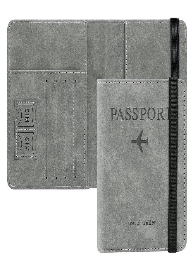 Vyoree Leather Passport Cover Premium PU Passport Holder Travel Wallet Organiser Passport Case with Card Slots ID Holder Currency Pocket Boarding Pass Sleeve Travel Document Accessories Organiser - Image 1