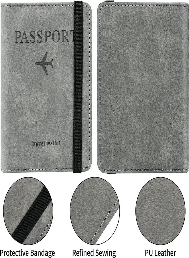Vyoree Leather Passport Cover Premium PU Passport Holder Travel Wallet Organiser Passport Case with Card Slots ID Holder Currency Pocket Boarding Pass Sleeve Travel Document Accessories Organiser - Image 3