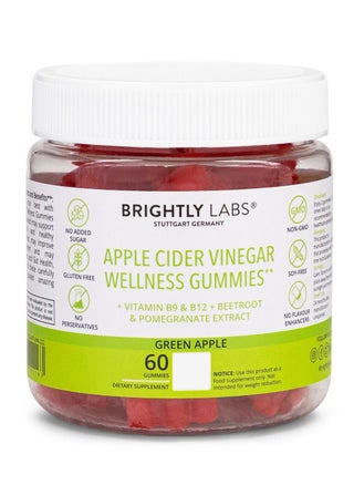 Brightly Labs Apple Cider  Vinegar Gummies, Green Apple Flavor,  Immune Support, Digestion and Energy, 60 Gummies, Sugar-Free, Non-GMO, Soy and Gluten-Free - pzsku/Z3BBC599063214F0817CEZ/45/_/1690603060/7411c6cc-9a4c-4047-9514-a7ba8f4ce600