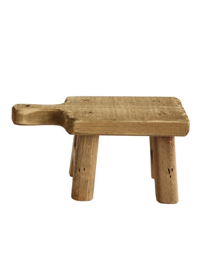 Creative Co-Op DA6897 Square Wood Stool Shaped Riser with Handle, Brown - Image 3
