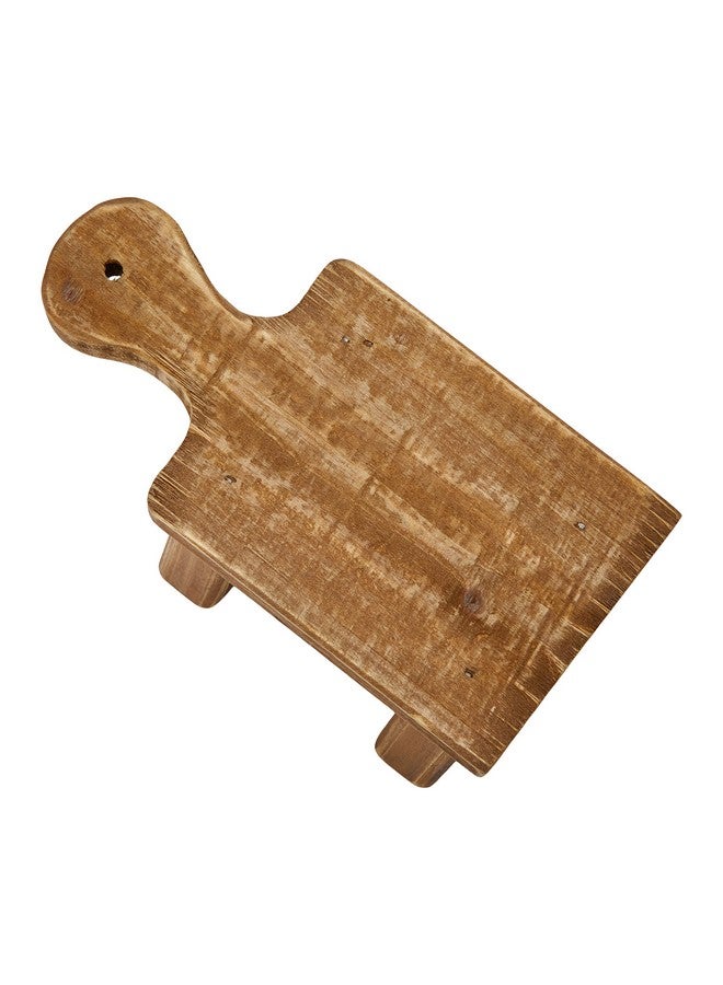 Creative Co-Op DA6897 Square Wood Stool Shaped Riser with Handle, Brown - Image 4