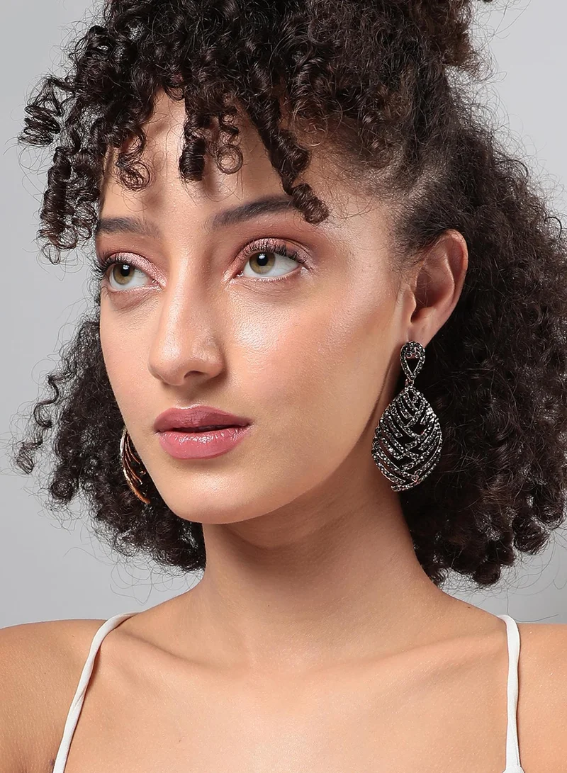 SOHI Embellished Overlay TearArtificial drop Earring Jewellery