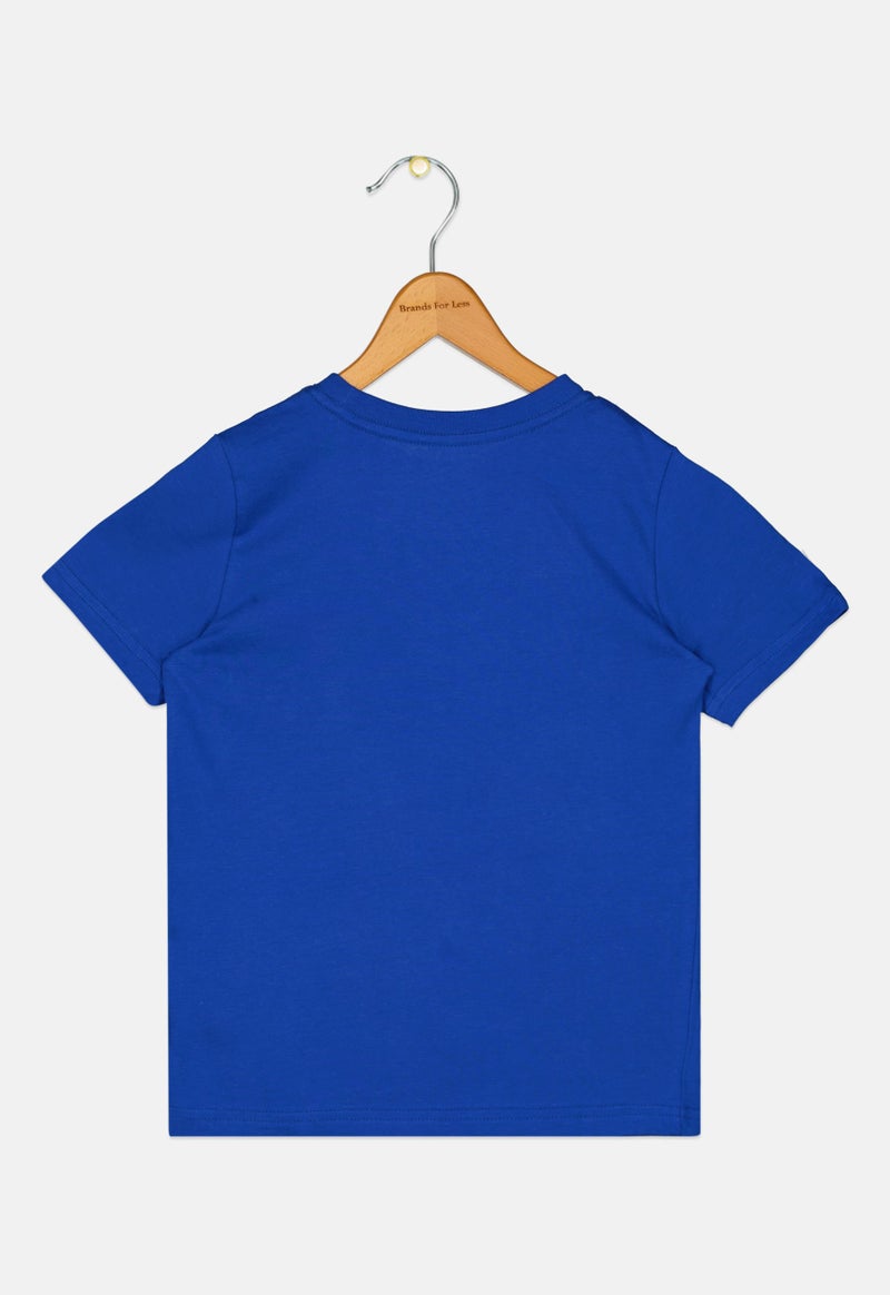 PUMA Kids Boy Sportswear Fit Brand Logo Outdoor T-Shirt, Blue - Image 2