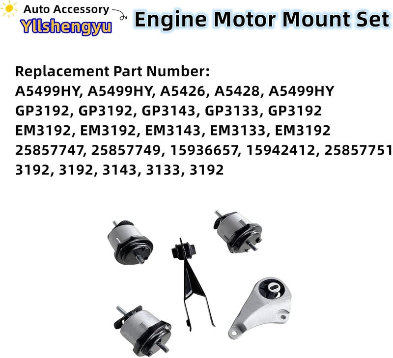 Yllshengyu Engine Motor Mount Kit for Buick Enclave and GMC Acadia - Image 3