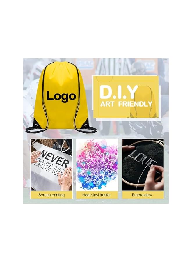 S-TOP 6 Pack Drawstring Bags Drawstring Gym Bag Waterproof Running Backpacks Sports String Bag String Swim PE Bag for Sports, School, Gym, Travel, Swimming Beach Storage Organization - Multicolor5.0 38.2238.22 - Image 2