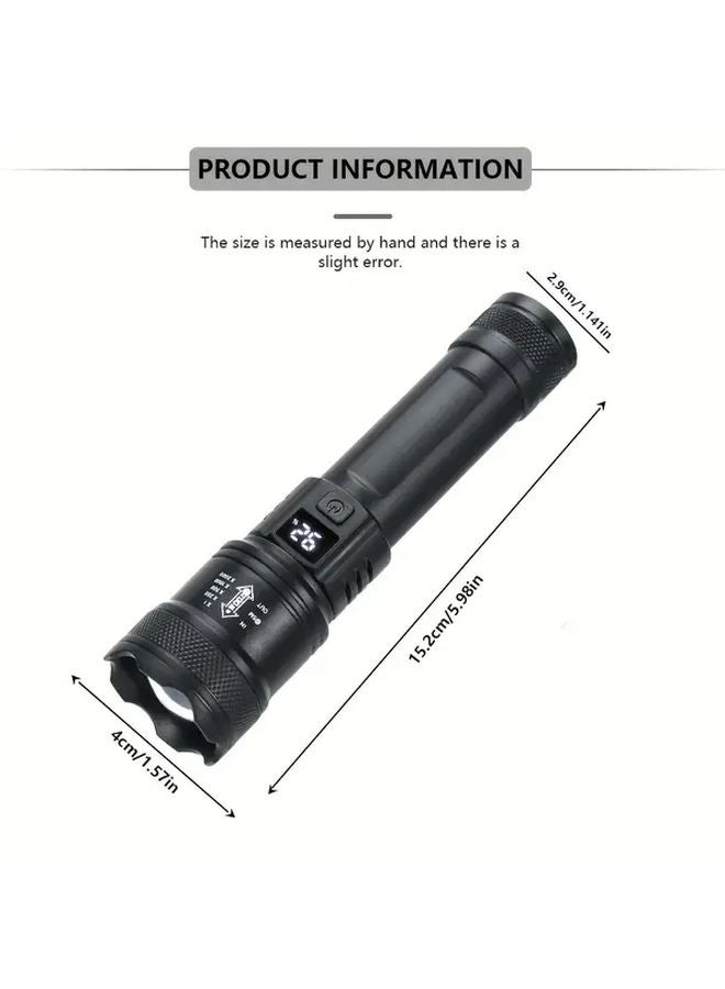 1pc Multi Functional Handheld Flashlight USB Rechargeable Portable ABS Work Lamp - Image 4