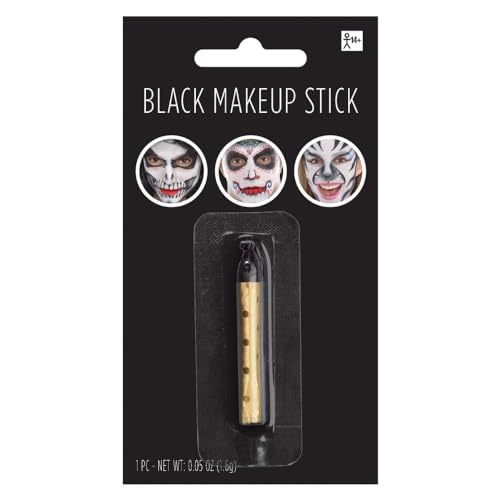 Amscan Black Face Paint Makeup Stick for Party Fun 005 oz Bold LongLasting EasytoApply Perfect Party Essential for Kids Adults - Image 1