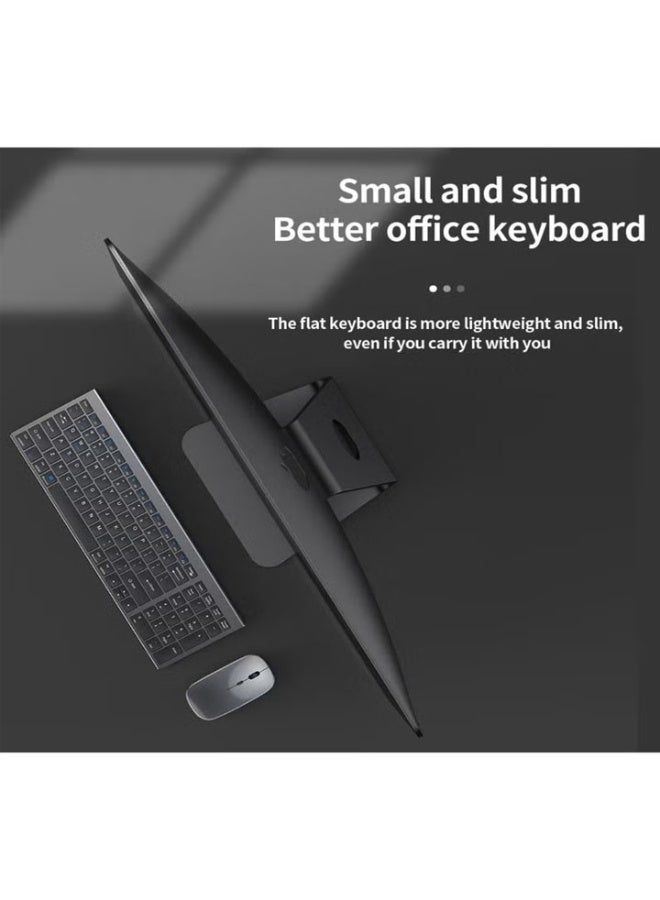 dida-cosmos Keyboard and Mouse Rechargeable,Yakiter USB A & Type C Receiver 2.4G Wireless Mouse and keyboard,Type C charging Computer Keyboard and Mouse for PC, Laptop, Desktop, Phone - Image 3