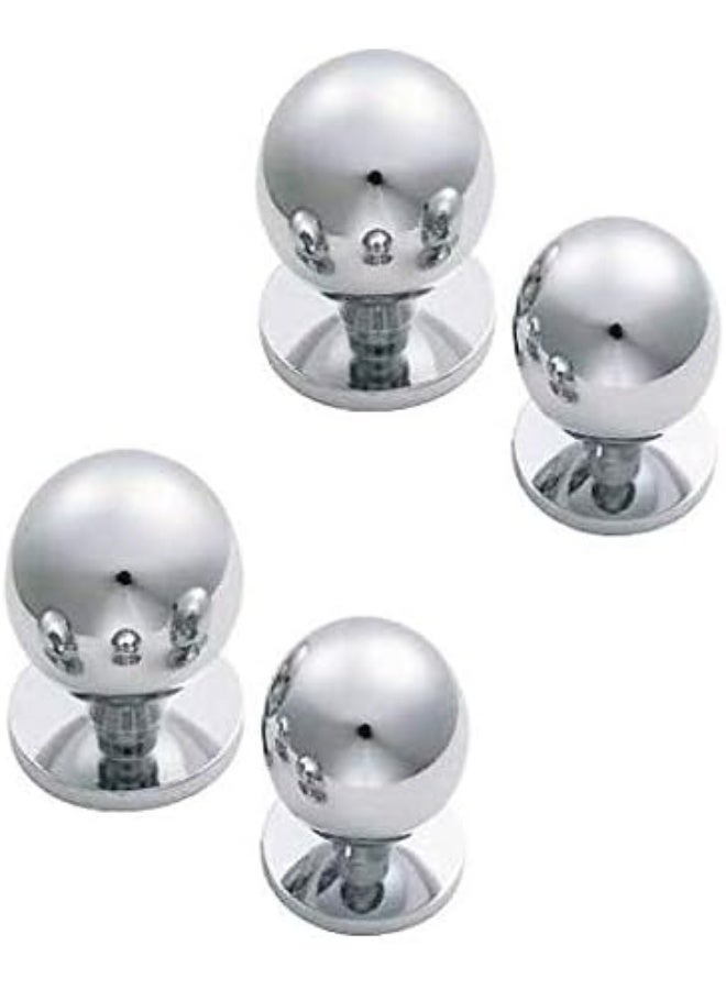 NJM Metal Round Ball Type Pull Knobs for Cabinets, Drawers 25 mm, 4 Pieces - Image 1