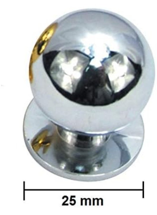 NJM Metal Round Ball Type Pull Knobs for Cabinets, Drawers 25 mm, 4 Pieces - Image 2