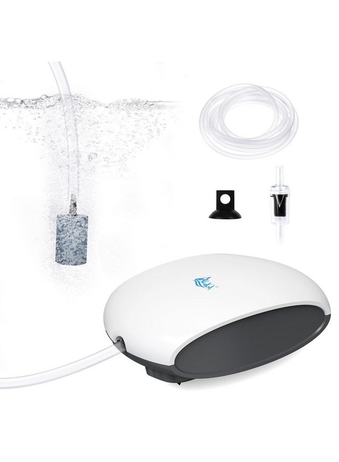 AQQA AQQA Aquarium Air Pump Quiet Fish Tank Aerator Pump Fish Oxygen Pump with Air Tubes Air Stones & Check Valve (3W for Up to 60 Gal) - Image 1