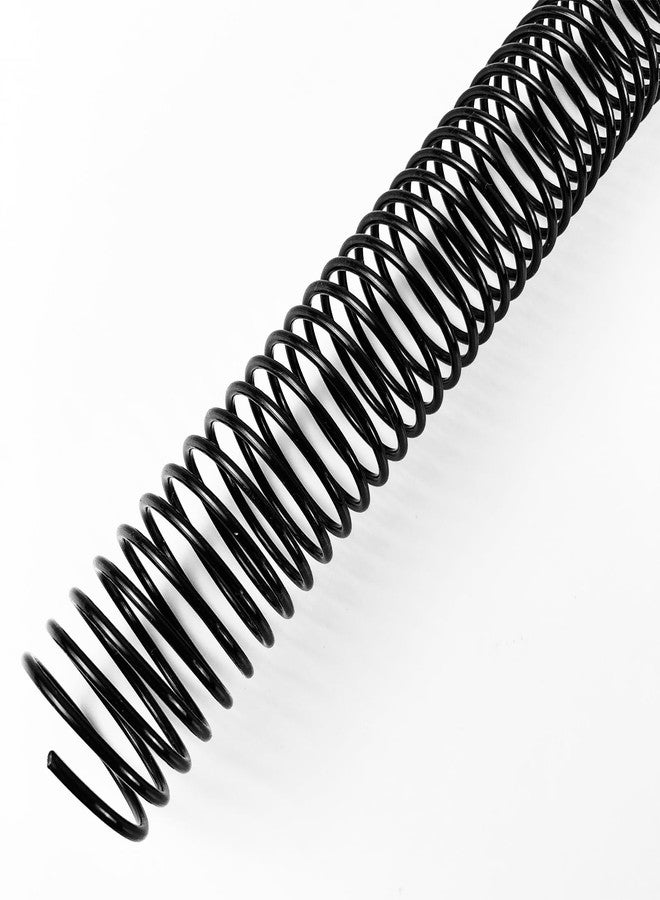 Binditek 50 Pack Plastic Spiral Binding Coils, 32mm (1-1/4"), 280 Sheet Capacity, 4:1 Pitch, Black, 48 Loops, for Letter Size, for Students and Coworkers - Image 1