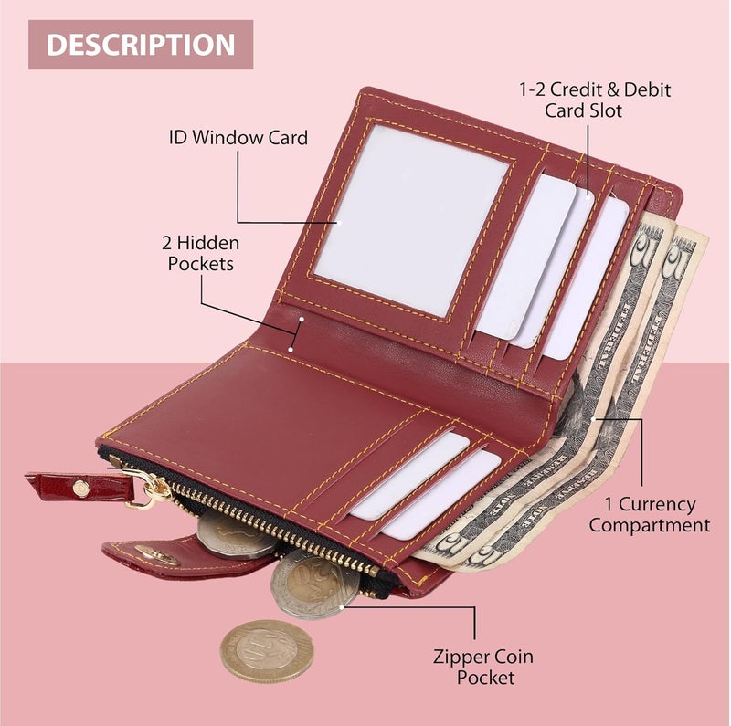 SAMTROH PU Leather Wallet for Women (Red Cherry) - Image 3