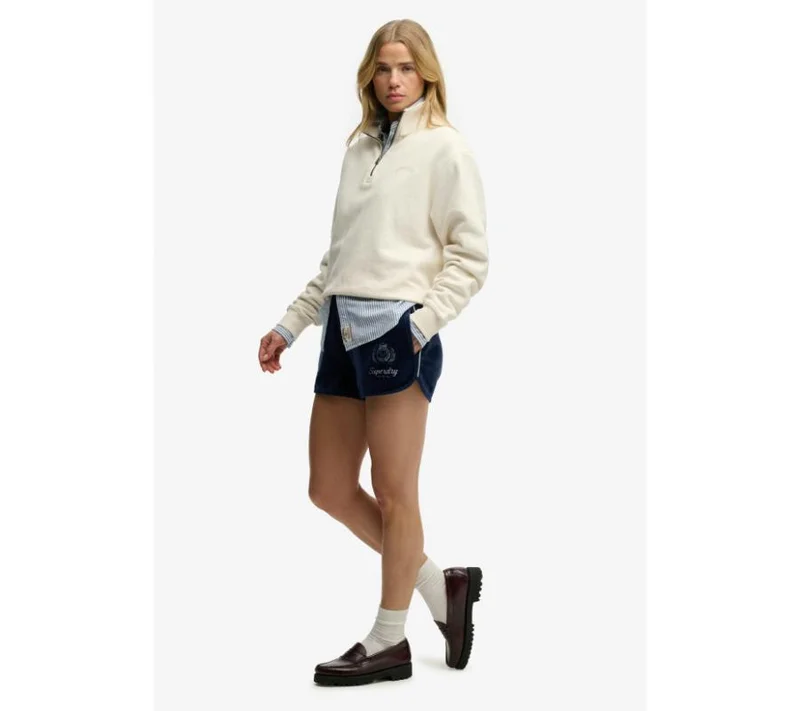 Superdry Country Club Velour Zip Shorts