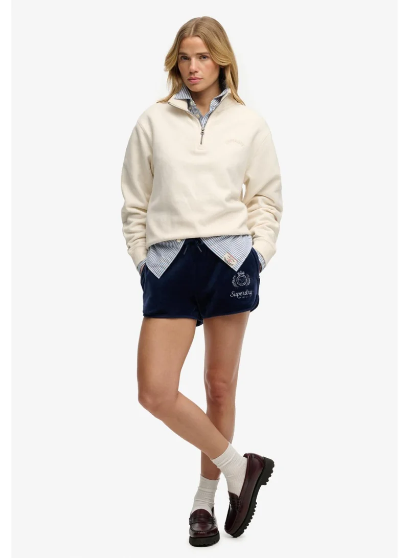 سوبر دراي Country Club Velour Zip Shorts