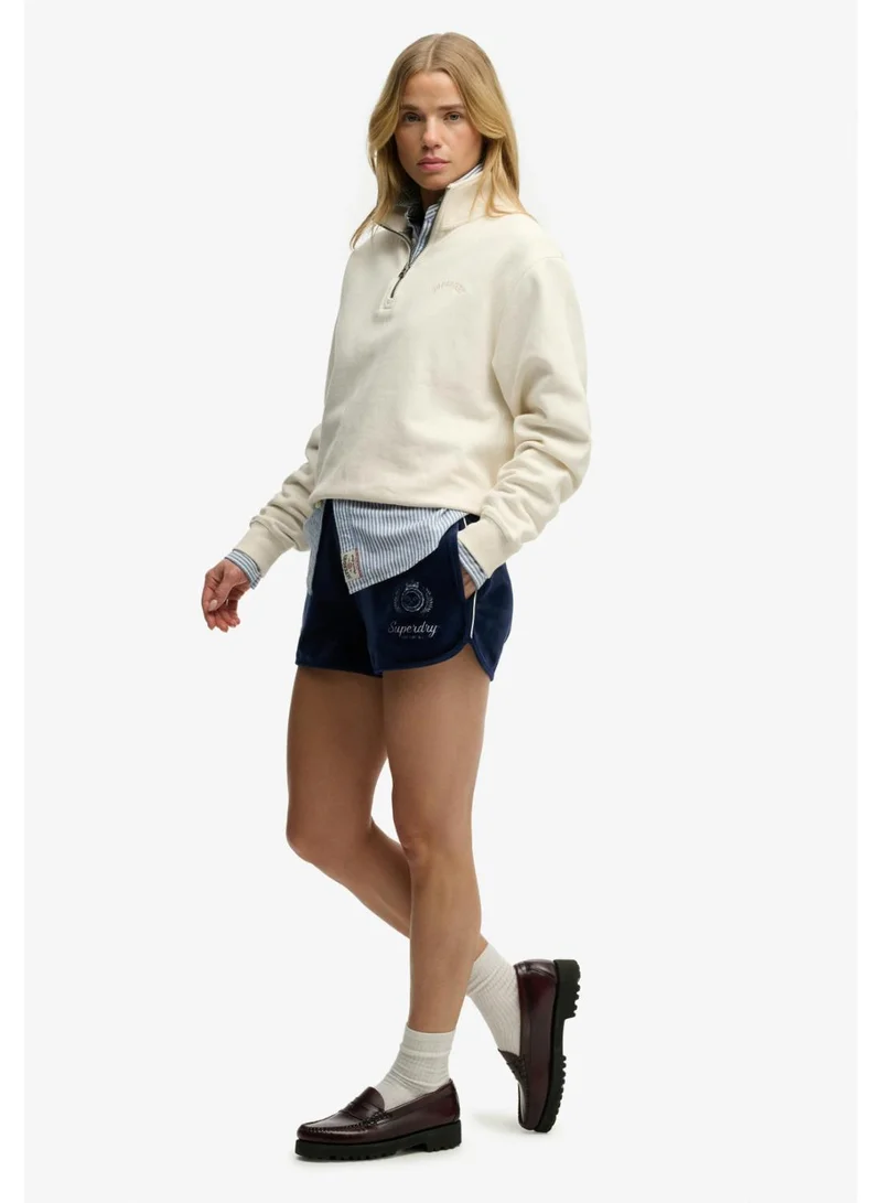 سوبر دراي Country Club Velour Zip Shorts