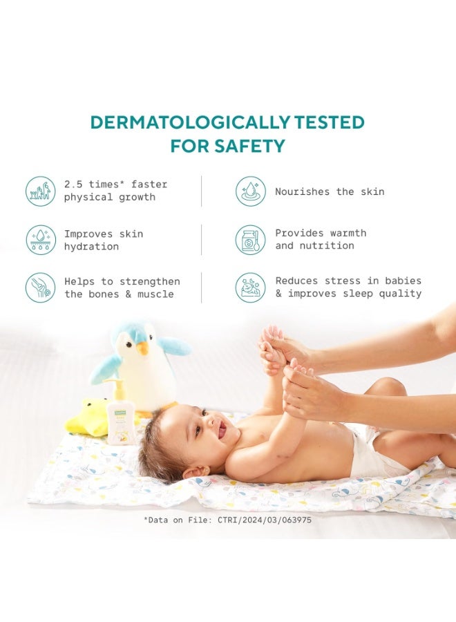EQUALSTWO by Zydus Nourishing Baby Massage Oil 100ml, 100% Natural Non-Greasy Moisturizing Baby Oil for New Born, Strengthen Muscles & Bones, All Skin Types, Hypoallergenic, Dermatologically Tested, (Pack 1) - Image 4