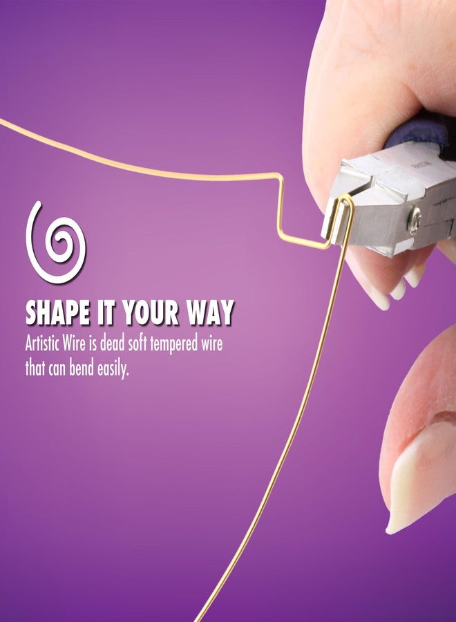 أرتيستك واير سلك فني، سلك نحاسي ملون مقاوم للتشوه، قياس 26، طبيعي، 15 ياردة - Image 2