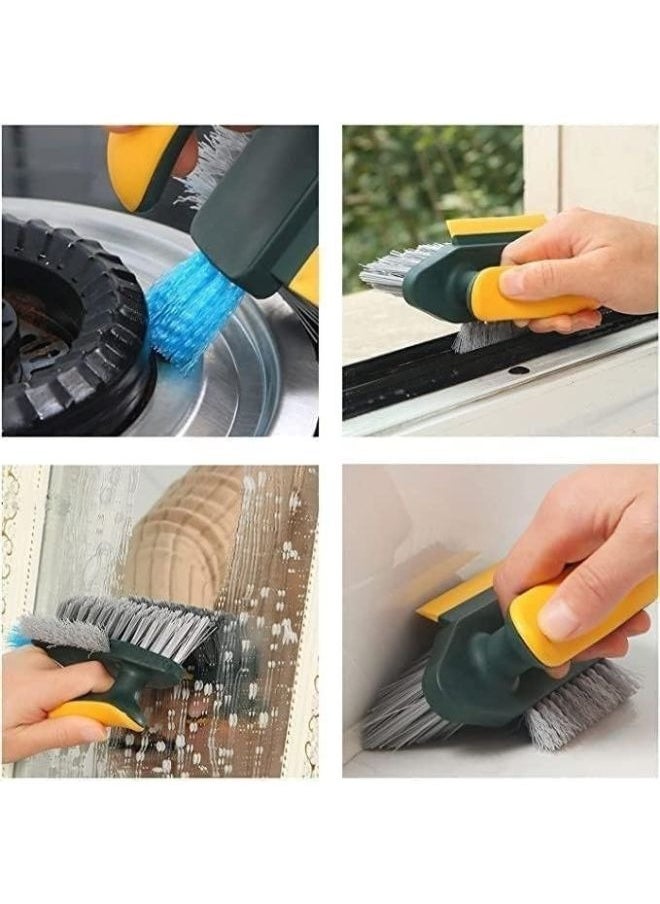 Generic - 4 in 1 Multifunctional Corner Window Sink Kitchen Cleaning Brush Bathroom Cleaning Brush V-Shaped Gap Cleaning Brush - Image 1