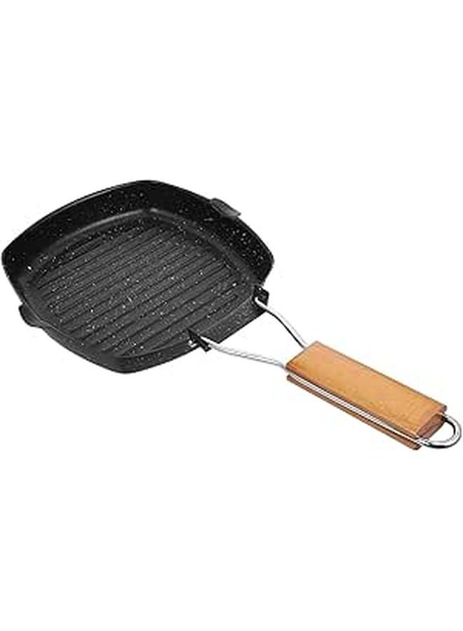 Foldable Non Stick Grill Pan 20cm Portable Steak Frying Pan For Outdoor Camping - Image 1