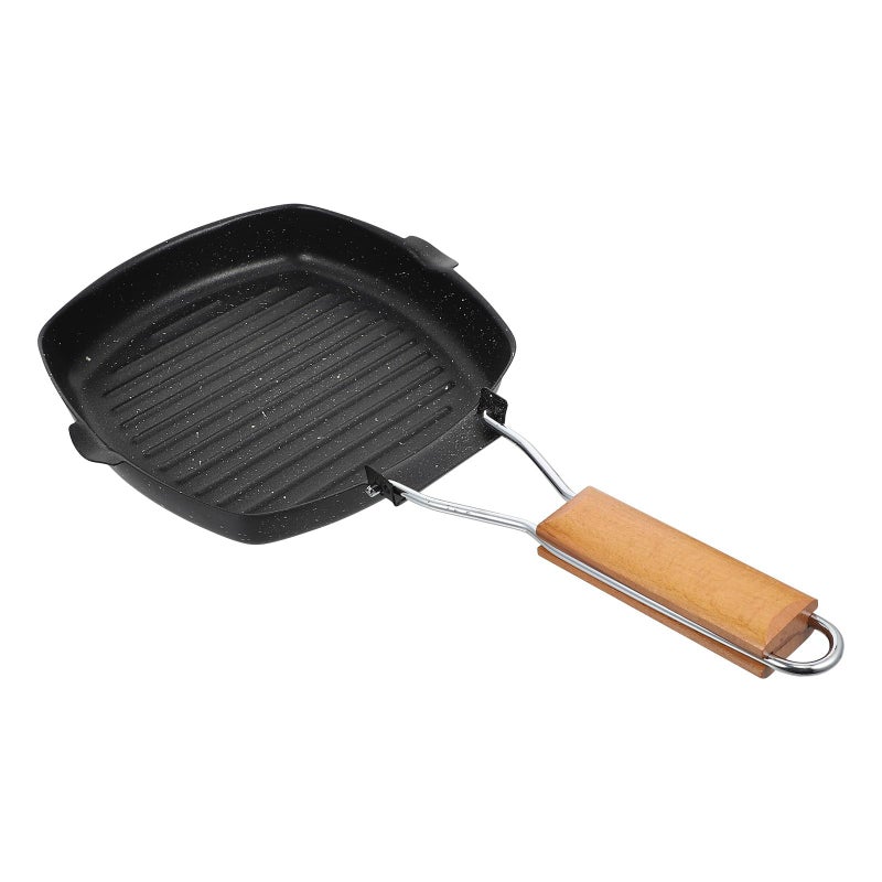 Foldable Non Stick Grill Pan 20cm Portable Steak Frying Pan For Outdoor Camping - Image 2