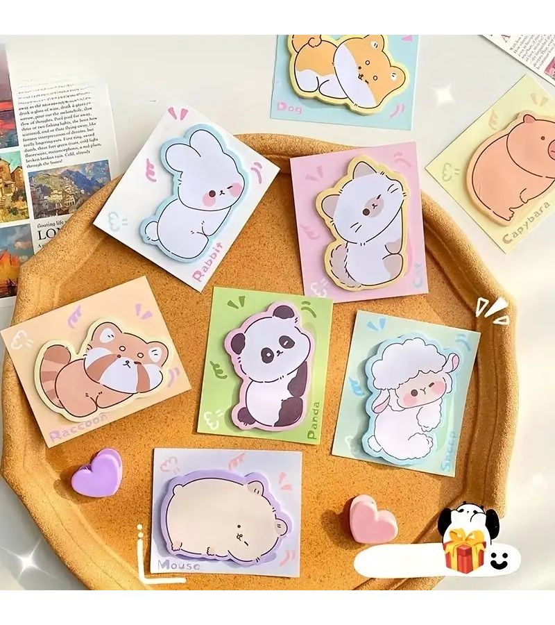 16 Sets Cute Cartoon Animal Sticky Notes 480 Sheets Adorable 3D Memo Pads for Office School - Image 4