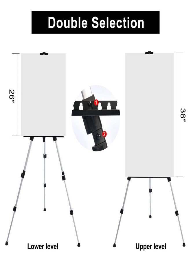 T-SIGN Portable Artist Easel Stand for Painting - Adjustable Height Painting Easel with Bag - Tabletop Art Easel for Painting Canvas Stand, Poster Stand - Metal Tripod- 66 inches (Pack of 2) - Image 4