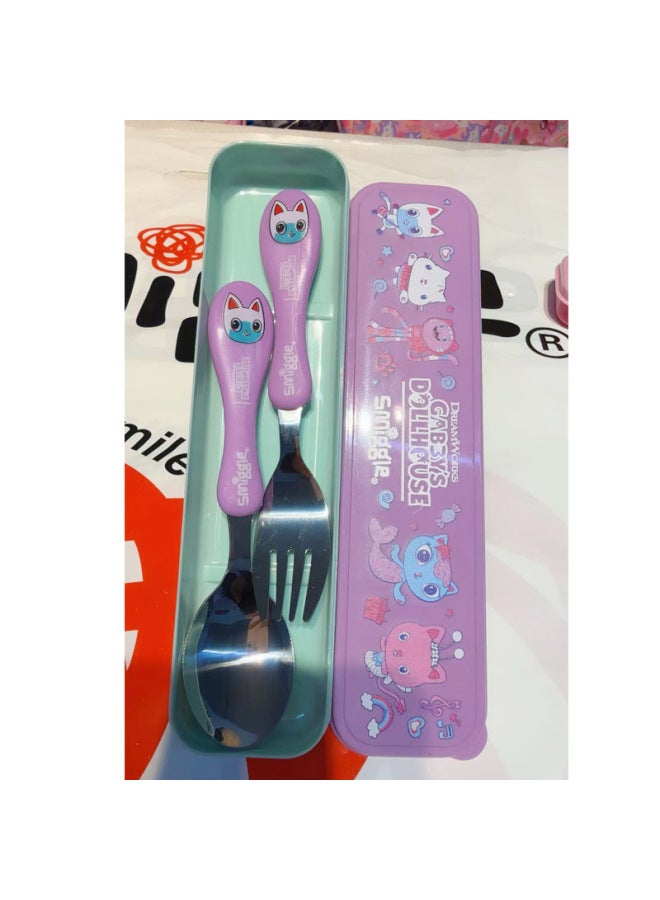 Australian Smiggle Knife And Fork Set Kidsren's Tableware Storage Box Fork Spoon Gift Box Lunch Fork And Spoon Set Box