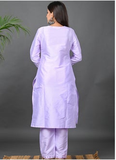 Riara Embroidery Women Kurti With Pant And Dupatta Lavender Round Neck XL - pzsku/Z3BBCDAD6D6FF14743C6FZ/45/_/1717411401/3d05904b-4140-4326-9dd8-9192f7049128