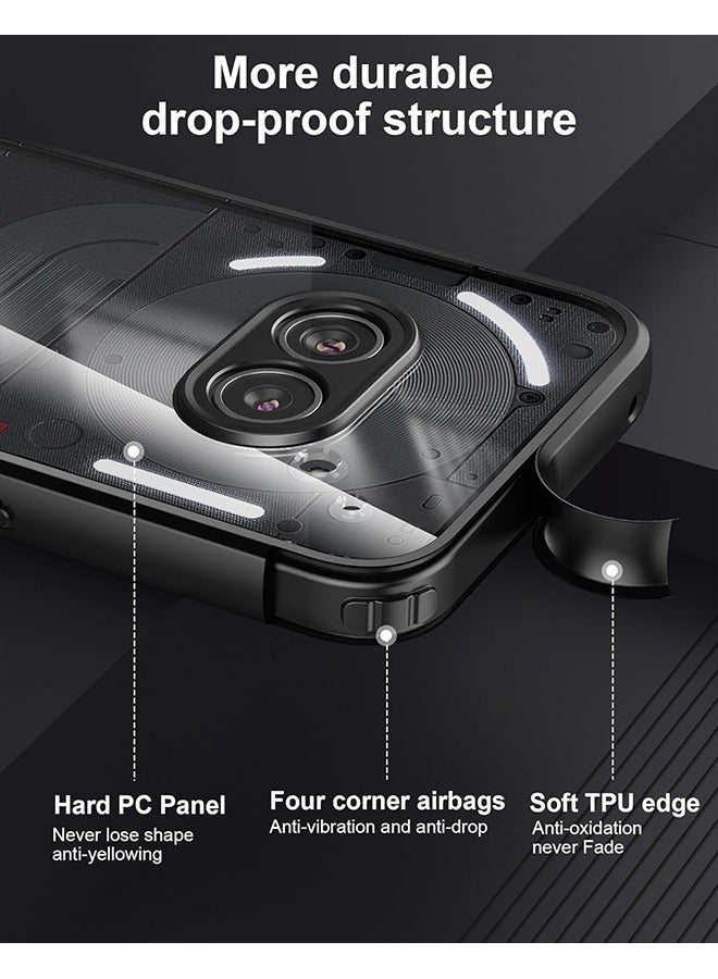 Clear Case for Nothing Phone 2A/ Nothing 2A Plus, Transparent Hard PC Back  Soft TPU Bumper 【Not Yellowing】 Shockproof Protective Phone Case Slim Fit Thin Cover for Nothing Phone 2A/ Nothing 2A Plus - Image 4