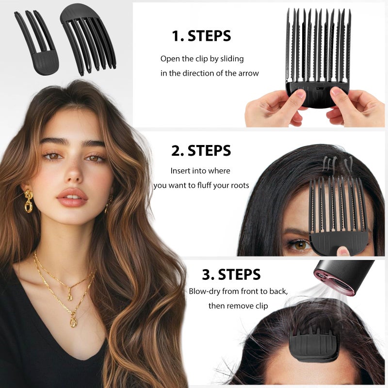 JANFUN Volumizing Hair Clips for Women 2PCS, Hair Volume Clip Styling Tools Volumizing Comb for Fluffy Bangs Clips for Root Lift, Root Booster Clips - Image 4