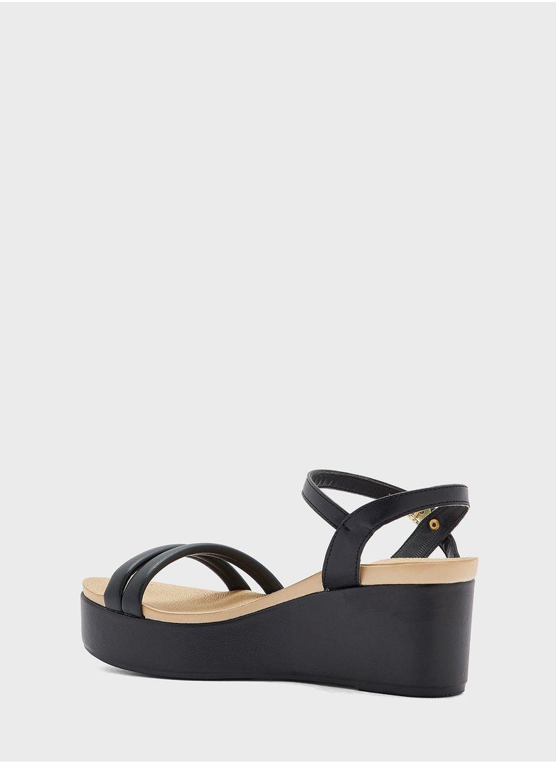 Beira Rio Ankle Strap Low Heel Wedge Sandals  - Image 3