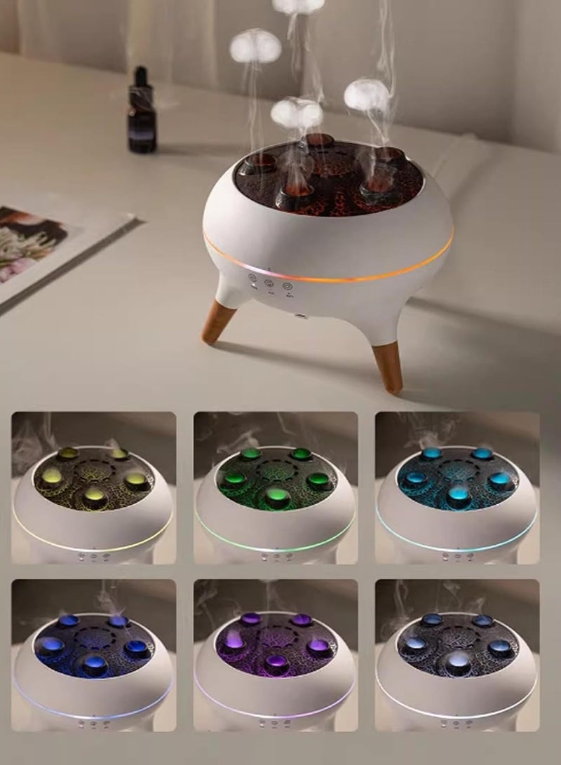 general Dynamic Jellyfish Diffuser Air Humidifier Silent Aromatherapy Diffuser with Automatic Shutoff Protection Suitable for Home Office Bedroom and Gym (Remote Control plus 5 Oil) - Image 2