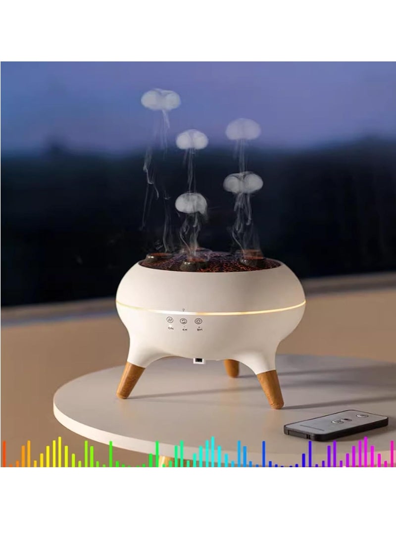 general Dynamic Jellyfish Diffuser Air Humidifier Silent Aromatherapy Diffuser with Automatic Shutoff Protection Suitable for Home Office Bedroom and Gym (Remote Control plus 5 Oil) - Image 1