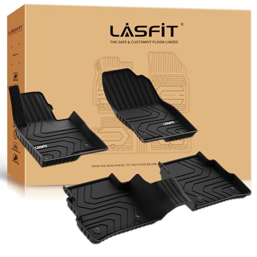 LASFIT Floor Mats Fit for Mazda CX5 2025 2024 2023 2022 2021 2020 2019 2018 2017 Custom Fit TPE All Weather Floor Liners 1st 2nd Row Car Mats for Mazda CX5 Black