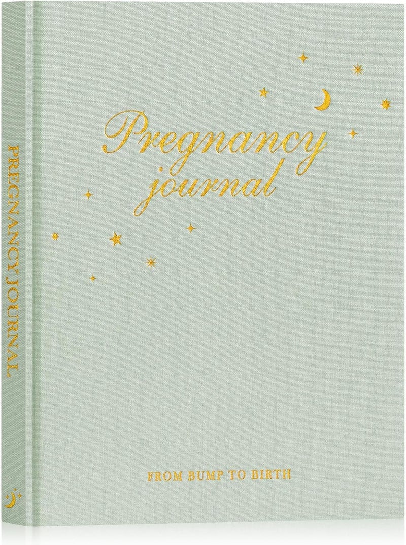 Lanpn My Pregnancy Journal Memory Book for First Time Mom 156 Page Pregnant Announcement Must Have Planner Mom to Be Scrapbook Keepsake Gift Pregnancy Tracking Diary for Expecting Parent Sage Green - Image 1