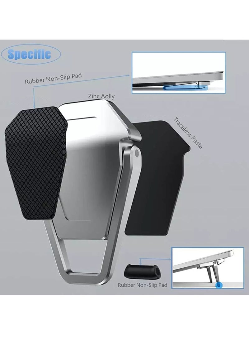 حامل كمبيوتر محمول - قطعتان، وسادة تبريد صغيرة من الألومنيوم، حامل لوحة مفاتيح الكمبيوتر، حامل مكتب كمبيوتر محمول خفيف الوزن ومريح لأجهزة MacBook Pro/Air، Lenovo، أجهزة لوحية وكمبيوتر محمول مقاس 12-17 بوصة - Image 5