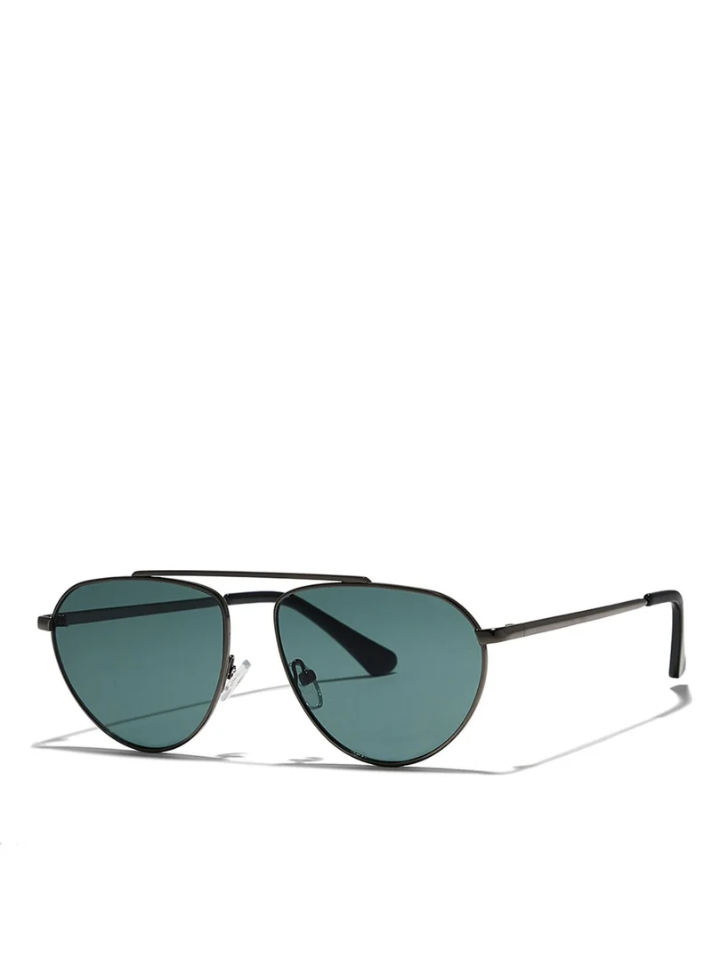 Blackout BlackOut by eyewa ERGO Unisex Aviator Sunglasses, Gray/Green
