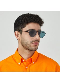 Blackout BlackOut by eyewa ERGO Unisex Aviator Sunglasses, Gray/Green  - Image 5