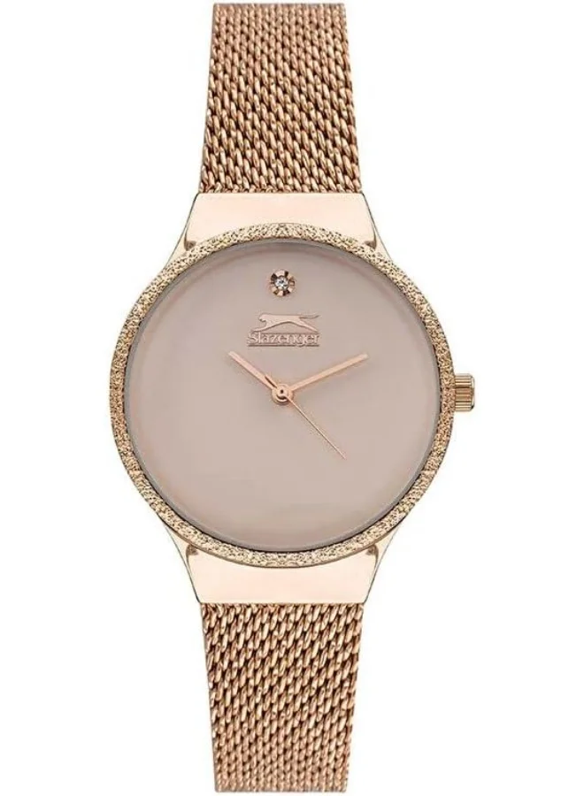 Slazenger Women's 2035 Movement Watch, Analog Display and Mesh Strap - SL.9.2015.3.02, Rose Gold