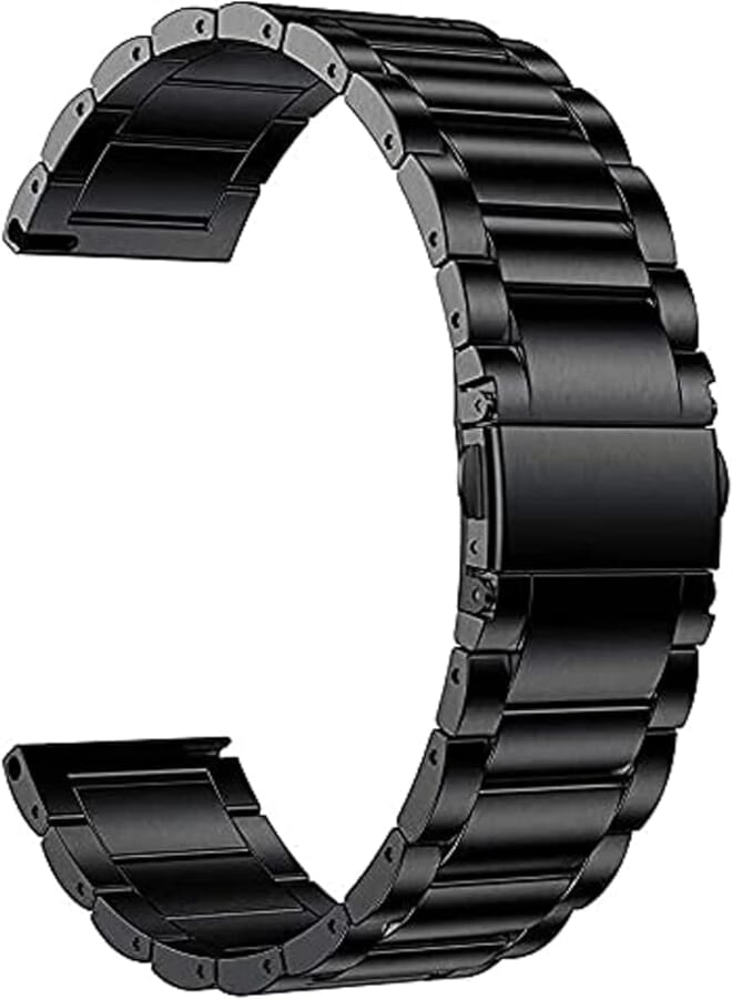 OR Band for samsung galaxy watch 46/huawei watch gt 1&2/honor magic 2/fossil gen 4&5 metal stainless seel black for 22mm watch