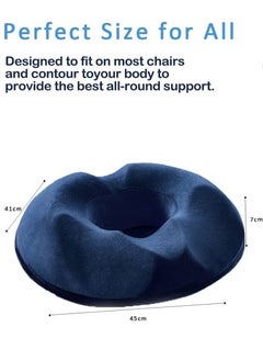 URbazaar Donut Pillow Hemorrhoid Seat Cushion for Office Chair, Premium Memory Foam Chair Cushion Massage Anti Hemorrhoids Hip Push Up Yoga Orthopedic Comfort Tailbone Pillow (Blue)  - Image 4